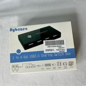 Rybozen USB Switch Selector 2 In 4 Out USB Sharing Switch Box